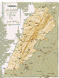 En mycket liten Libanon karta !